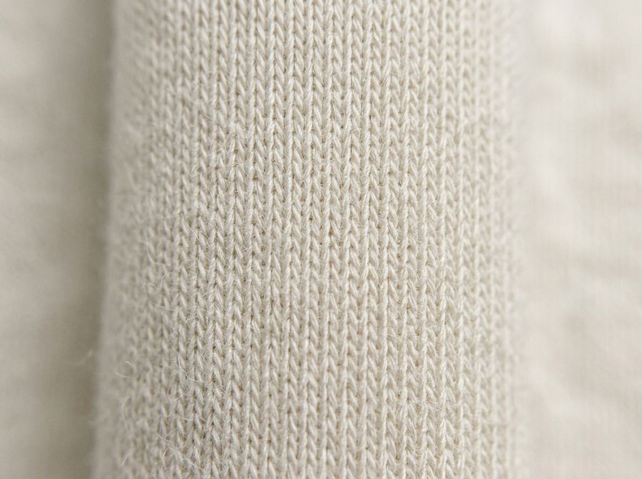 Macro da trama de algodão off-white